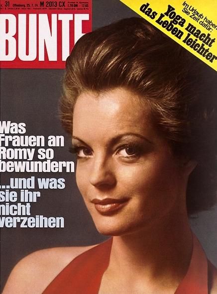 Romy Schneider, Bunte Magazine 25 July 1974 Cover Photo - Germany