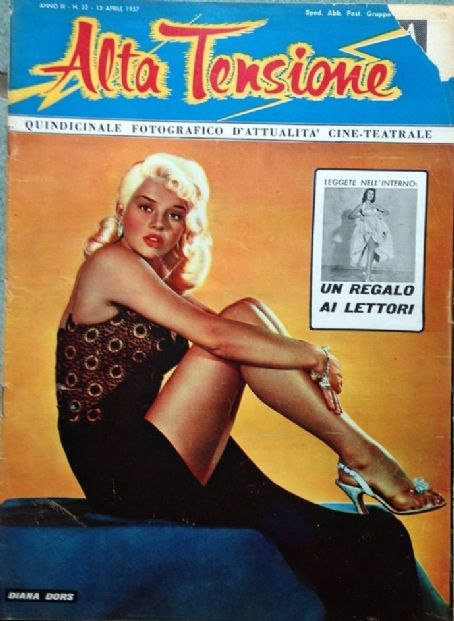 Diana Dors - Alta Tensione Magazine Cover [Italy] (13 April 1957)