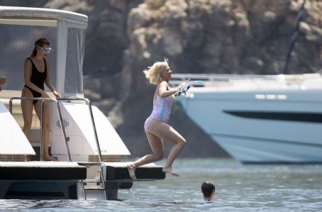 Katy Perry in Swimsuit on holiday in Mallorca