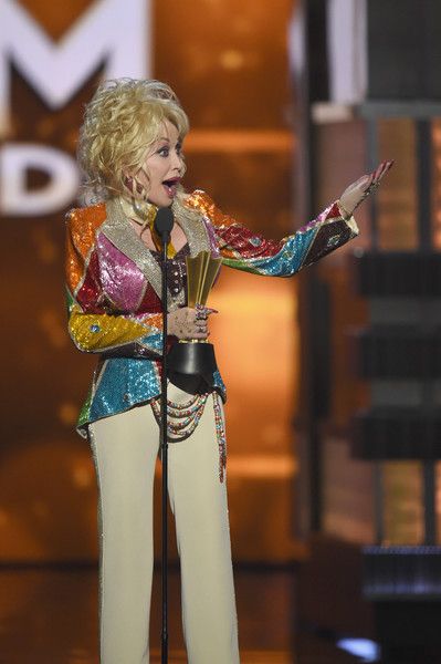 Dolly Parton performs during the 51st Academy of Country Music Awards ...