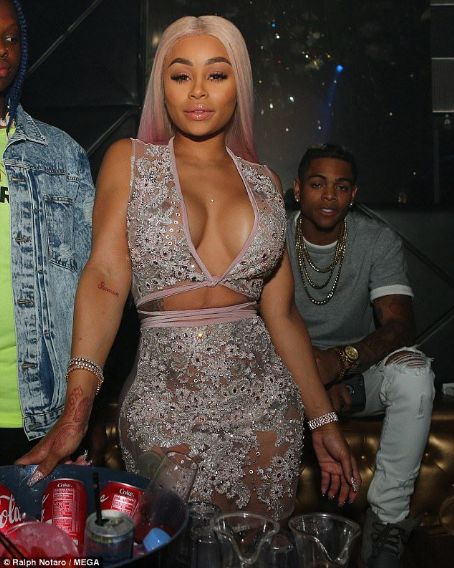Blac Chyna and Demetrius Harris at Mynt Lounge in Miami, Florida - July 21, 2017