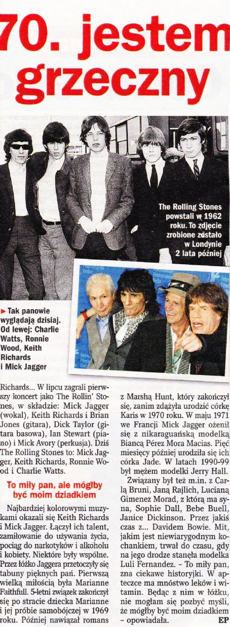 Mick Jagger - Zycie na goraco Magazine Pictorial [Poland] (3 September 2015)