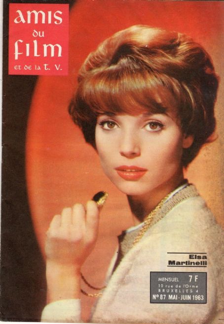 Elsa Martinelli Amis Du Film Et De La Télévision Magazine May 1963 Cover Photo France