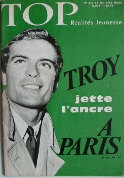 Troy Donahue - Top Réalités jeunesse Magazine Cover [France] (12 May 1963)