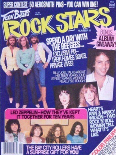 The Bee Gees, Led Zeppelin, Rock Stars Magazine May 1979 Cover Photo ...