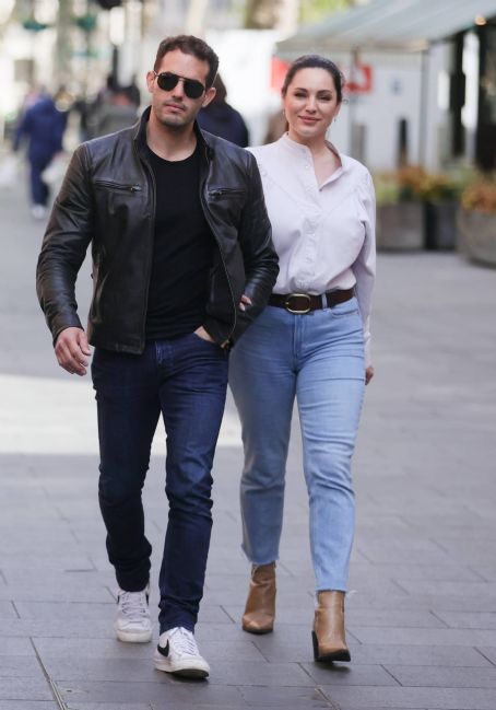 Kelly Brook – with boyfriend Jeremy Parisi at Heart radio in London