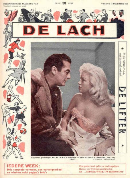 Diana Dors - De Lach Magazine Cover [Netherlands] (13 December 1957)