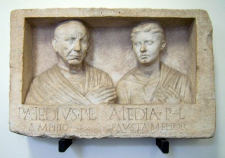Grave relief of Publius Aiedius and Aiedia