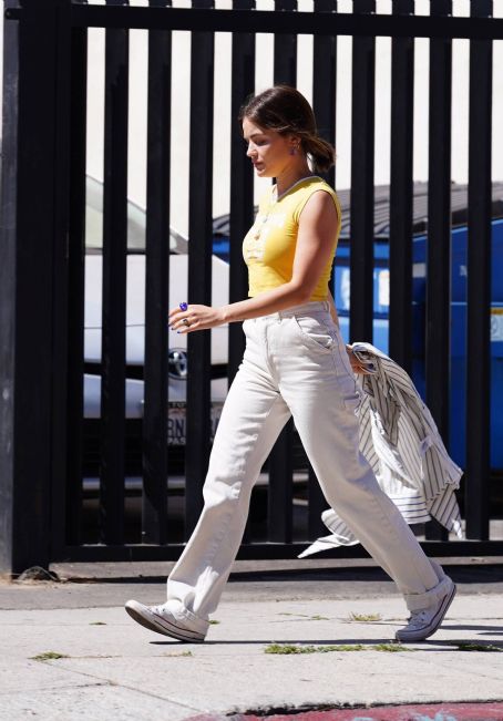 Lucy Hale – Seen on the set of a new project in Los Angeles
