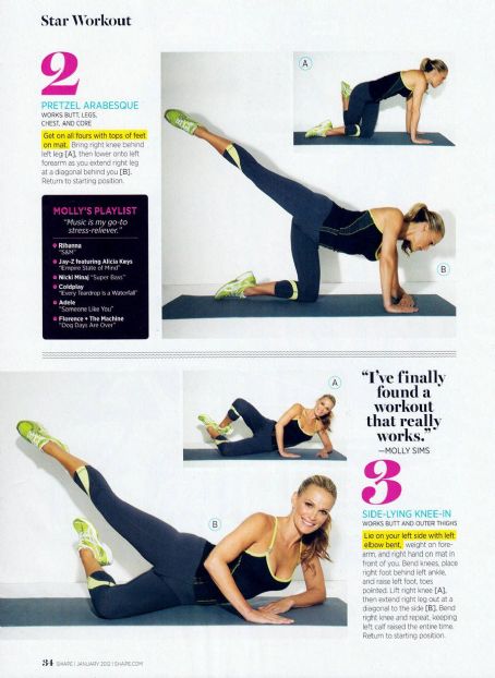 MOLLY SIMS January 2012 SHAPE Magazine