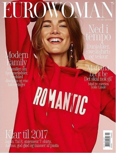 Mathilde Brandi Eurowoman Magazine January 2017 Cover Photo Denmark 