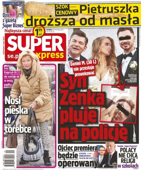 Ewa Kasprzyk Super Express Magazine 22 January 2019 Cover Photo Poland