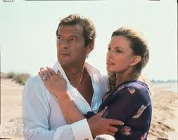 Roger Moore and Cassandra Harris