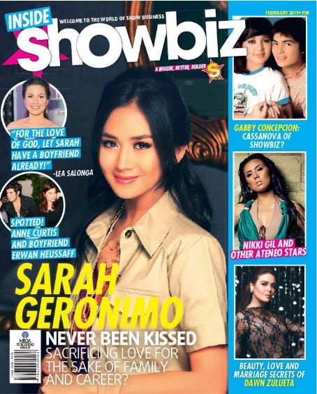 Sarah Geronimo, Inside Showbiz Magazine February 2011 Cover Photo -  Philippines