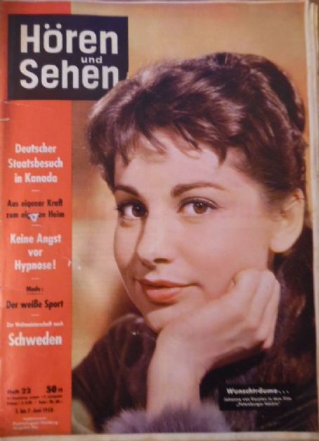Johanna von Koczian - Hören und sehen Magazine Cover [West Germany] (1 June 1958)