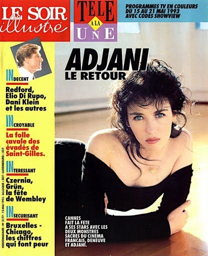 Isabelle Adjani, Le Soir Illustre Magazine 12 May 1993 Cover Photo - France