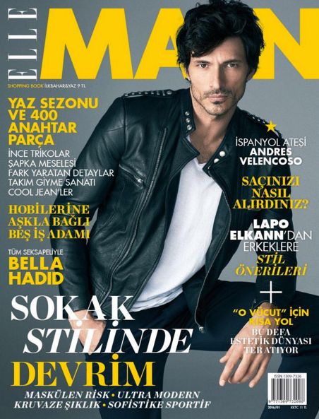 Andrés Velencoso - Elle Man Magazine Cover [Turkey] (May 2016)