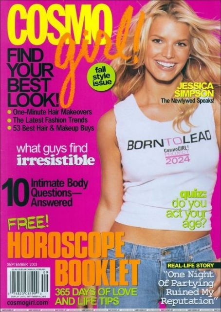 Jessica Simpson, Cosmo Girl Magazine September 2003 Cover Photo ...