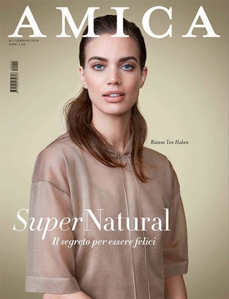 Rianne Ten Haken, Amica Magazine January 2014 Cover Photo - Italy