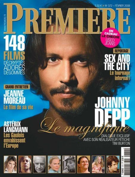 Johnny Depp, Premiere Magazine February 2008 Cover Photo - France