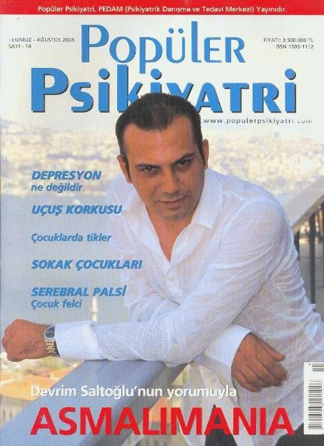 Devrim Saltoglu Populer Psikiyatri Magazine July 2003 Cover Photo Turkey