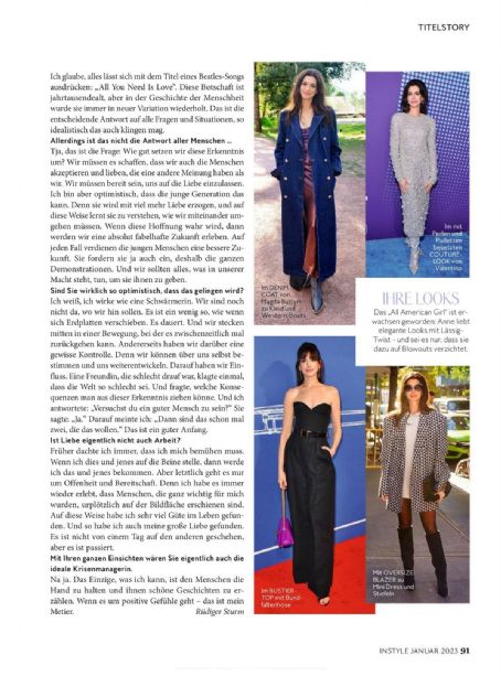 Anne Hathaway - InStyle Magazine Pictorial [Germany] (January 2023)