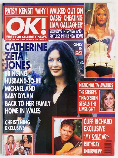 Catherine Zeta-Jones - OK! Magazine Cover [United Kingdom] (20 October 2000)