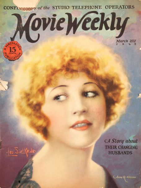 Anna Q. Nilsson, Movie Weekly Magazine 21 March 1925 Cover Photo 