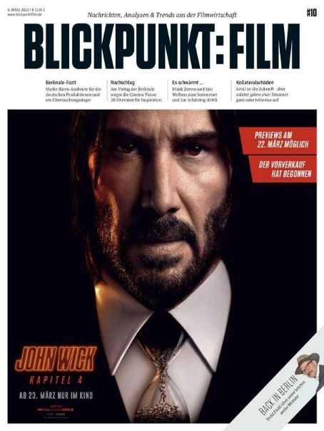 Keanu Reeves - Blickpunkt Film Magazine Cover [Germany] (6 March 2023)