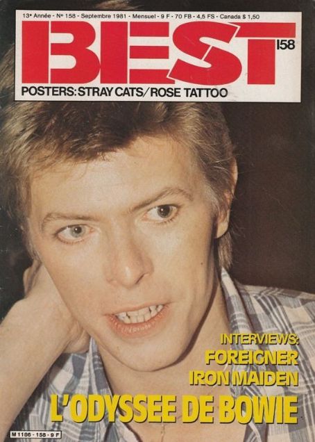 David Bowie, BEST Magazine September 1981 Cover Photo - France