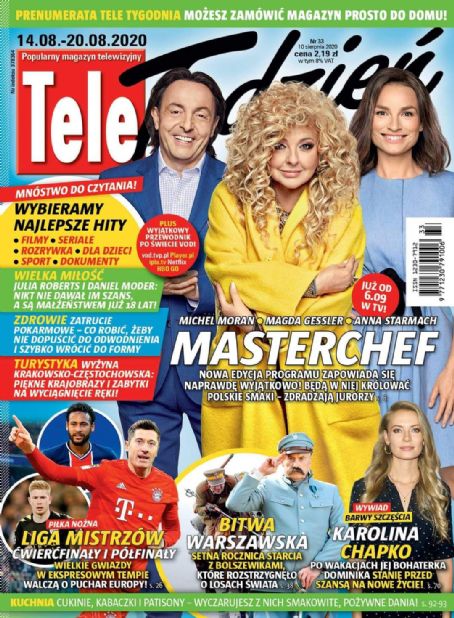 Michel Moran, Magda Gessler, Anna Starmach, Tele Tydzień Magazine 14 ...