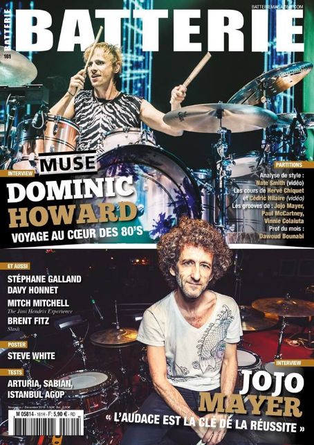 Dominic Howard, Batterie Magazine November 2018 Cover Photo - France