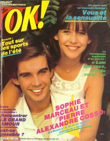 Sophie Marceau, OK! Magazine 11 August 1982 Cover Photo - France