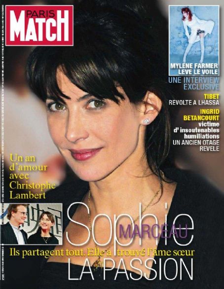 Sophie Marceau, Paris Match Magazine 20 March 2008 Cover Photo - France