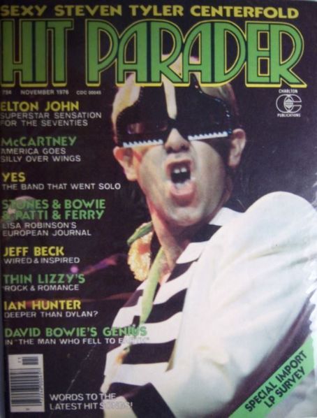 Elton John Hit Parader Magazine November 1976 Cover Photo United States