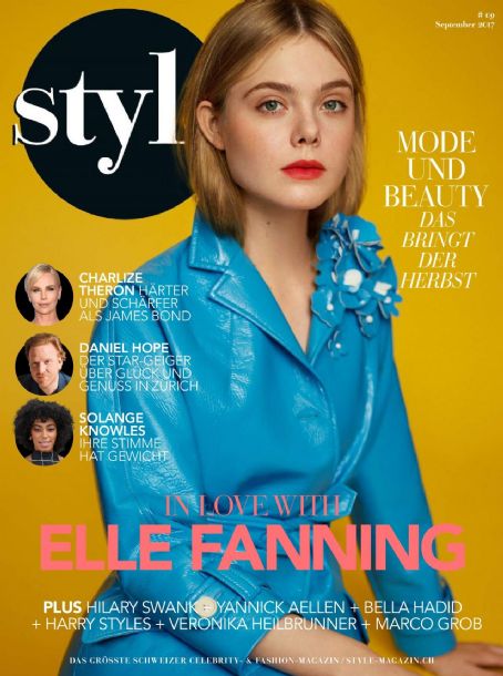 Elle Fanning, Style Magazine September 2017 Cover Photo - Germany